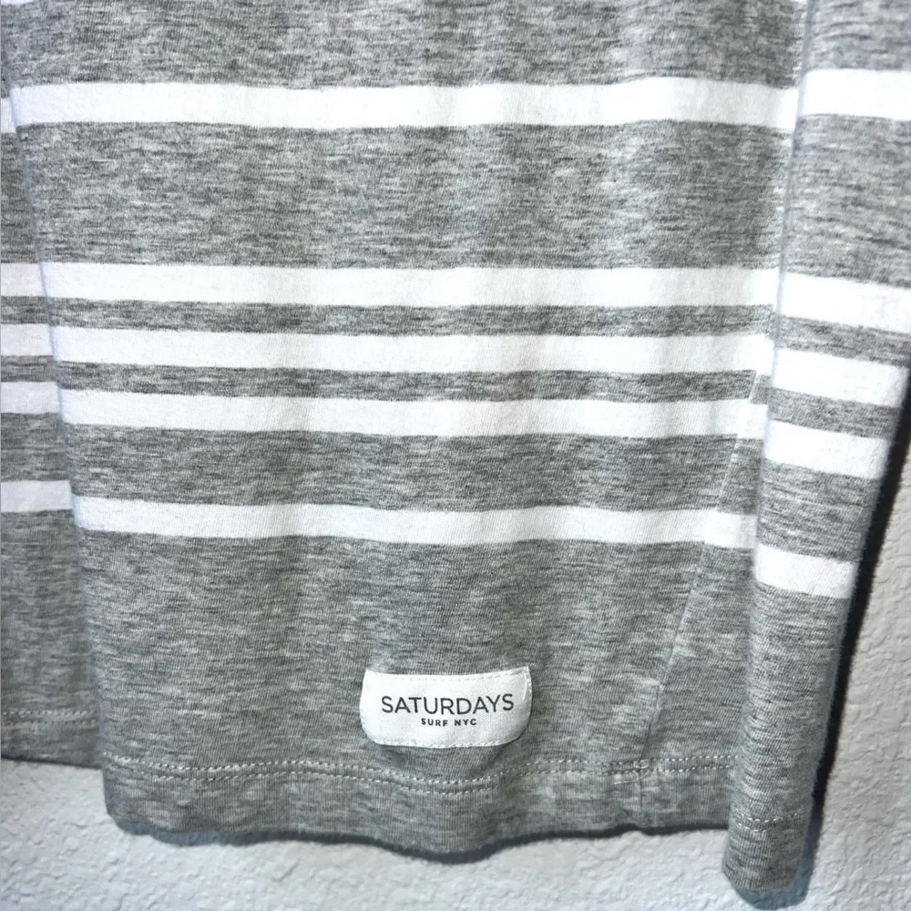 Saturdays New York City Stripe Gray‎ Man's Tee Small